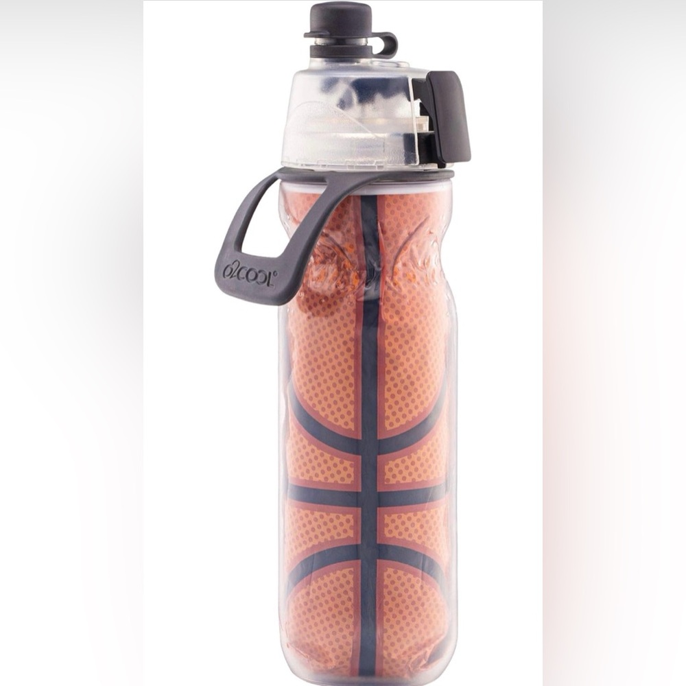 o2COOL Orange Basketball Print Water Bottle 20oz